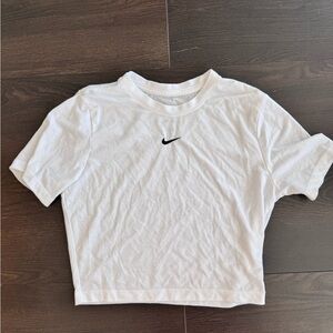 NIKE Slim White Crop Tee S